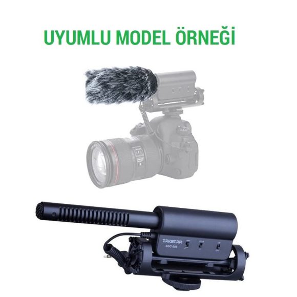 Shotgun Mikrofon Kürkü Takstar SGC-598 Tipi Uzun Mikrofon Tüyü - Görsel 2