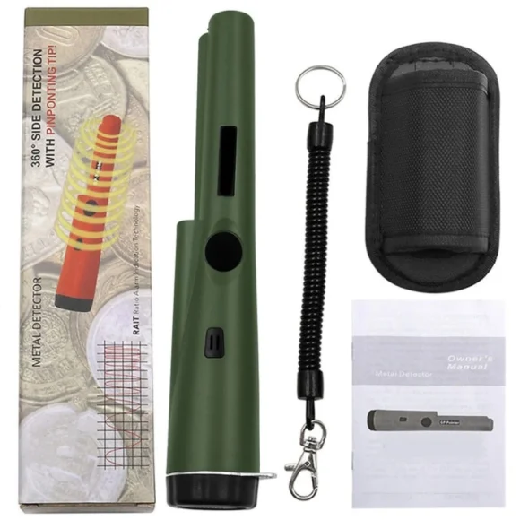 Pointer dedektör el tipi hazine define metal dedektörü orjinal pointer (Haki)