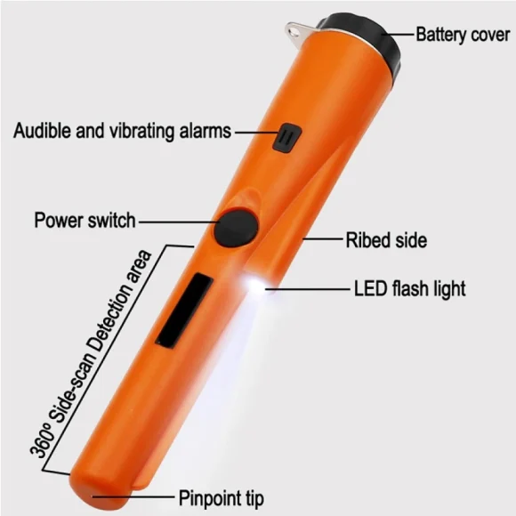 Pointer dedektör el tipi hazine define metal dedektörü orjinal pointer (Haki) - Görsel 5